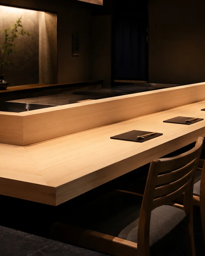 The counter, before service